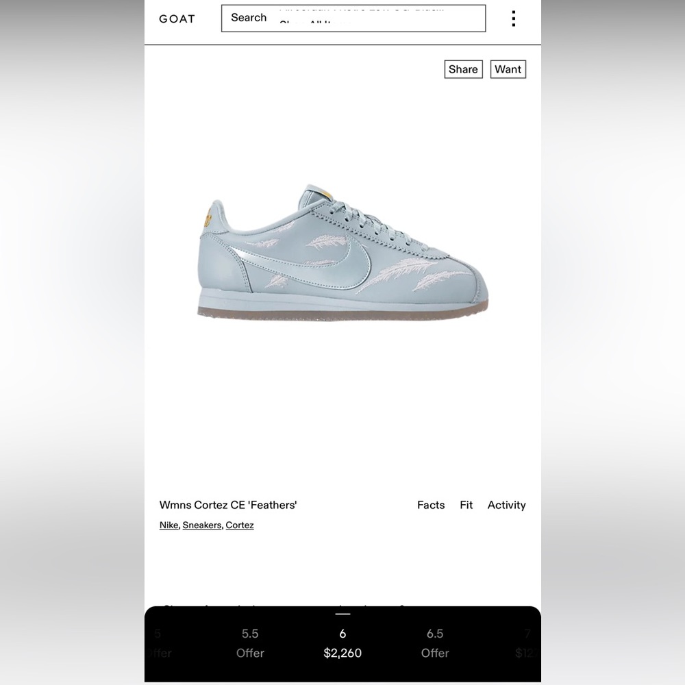 Rare HTF Nike Women’s Cortez CE Feathers - Ocean Bliss Hue Shoes